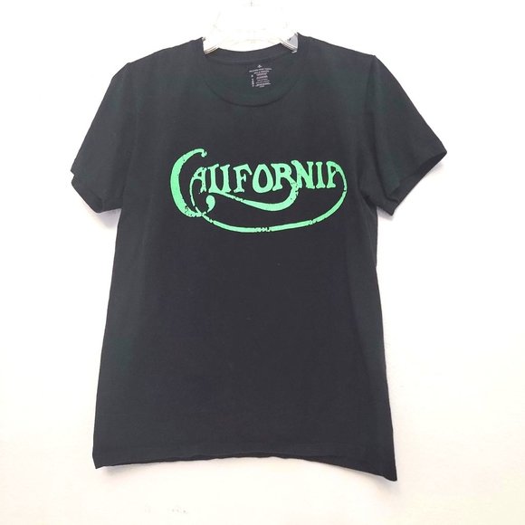 Unbranded Other - Unisex Black & Lime Green California Graphic T-Shirt Size Small